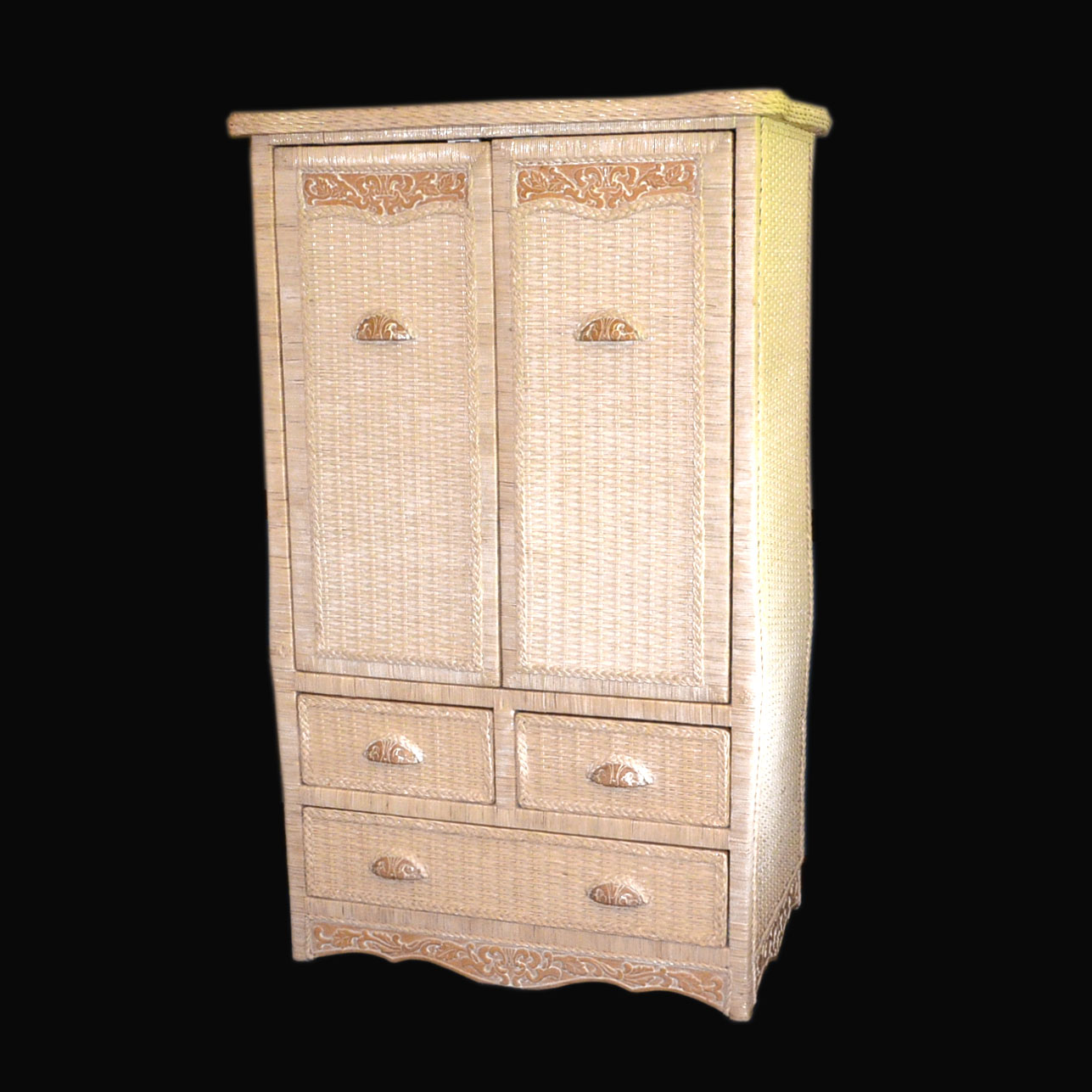Vintage Wicker Armoire EBTH